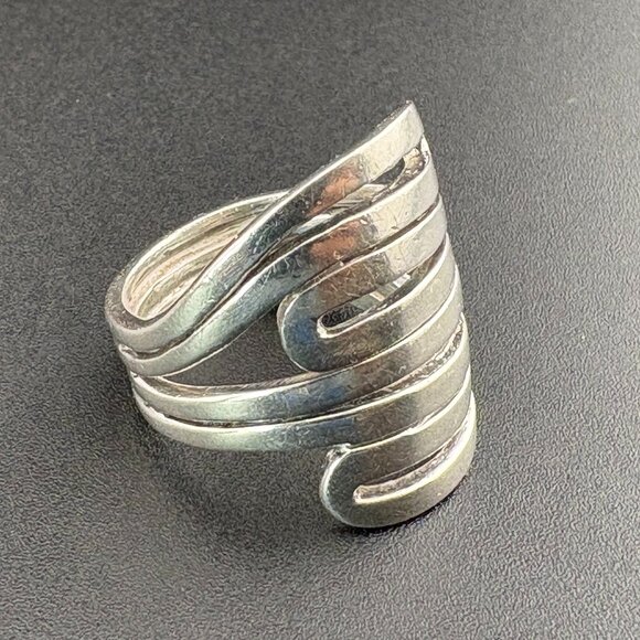 925 Sterling Silpada Modern Maze Sculptured 1" wide Ring Sz 10 - 12.7 grams - Picture 11 of 13